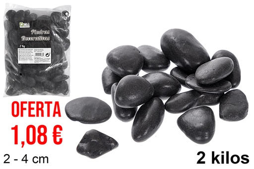 [114388] Piedra decorativa negra 2-4 cm (2 kg)