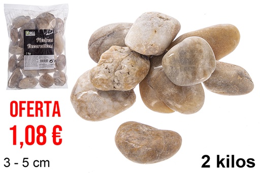 [114391] Piedra decorativa marrón 3-5 cm (2 kg)