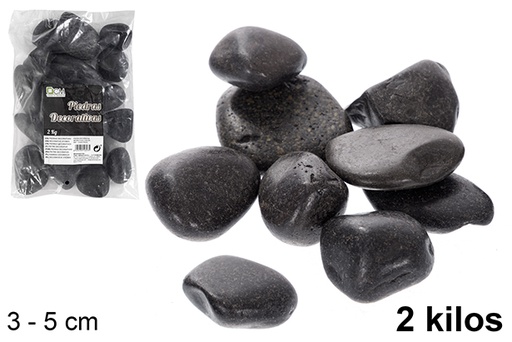 [114393] Pedra decorativa preta 3-5 cm (2 kg)