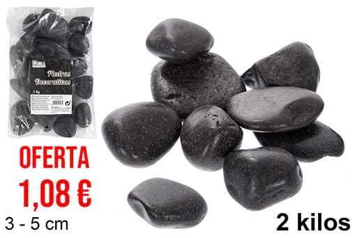 [114393] Piedra decorativa negra 3-5 cm (2 kg)