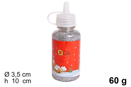 [114419] Cola em gel glitter prata 60 gr.