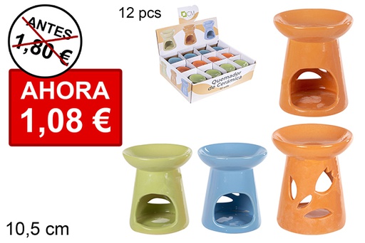 [114723] Brûleur rond en céramique couleurs assorties 10,5 cm