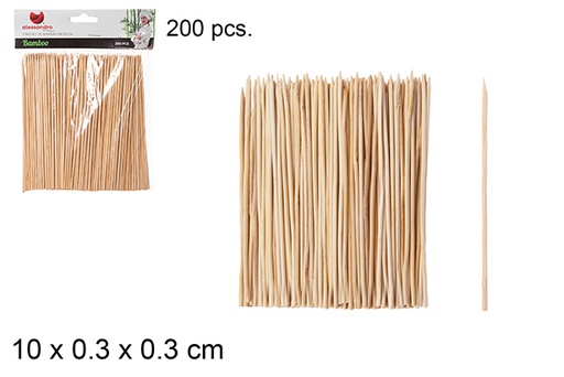 [114731] Pack 200 spiedini di bambù per antipasti 10 cm