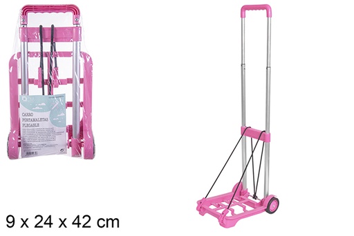 [114734] Chariot valise pliable magenta