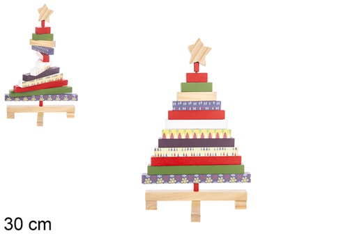 [114889] Articulated wooden Christmas tree 30 cm