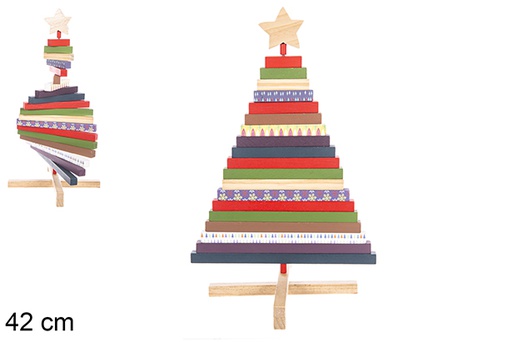 [114890] Árbol de Navidad madera articulable 42 cm