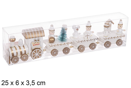 [114913] Trem de Natal cores caixa PVC 25x6x3,5 cm