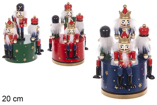 [114931] Quebra-nozes natalício com música cores sortidas 23x11 cm