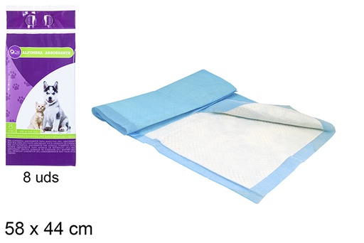 [114998] Pack 8 units pet absorbent mat bag 58x44 cm