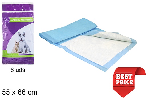 [114999] Pack 8 units pet absorbent mat bag 55x66 cm