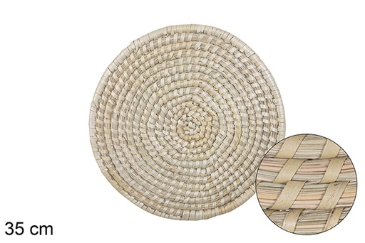 [115004] Palm stitched seagrass trivet 35 cm