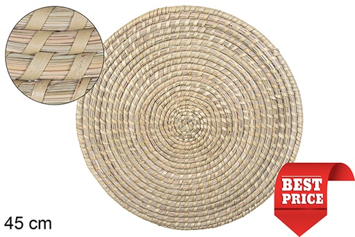 [115006] Palm sewn seagrass trivet 45 cm