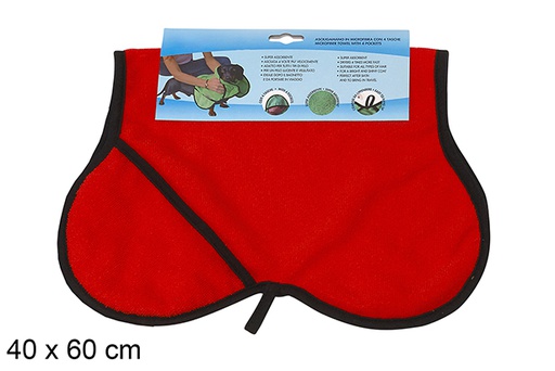 [204703] Serviette pour animaux de compagnie couleurs assorties 40x60 cm