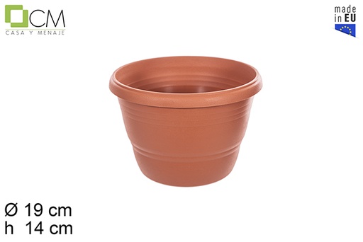[115065] Pot en plastique terre cuite Calpe 19 cm