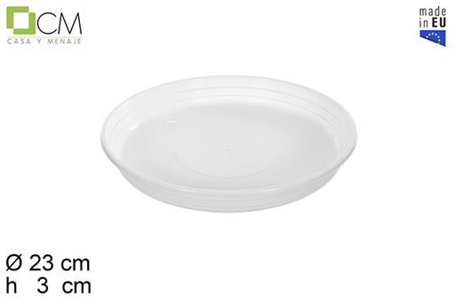 [115075] Plato maceta Olimpic blanco 23 cm