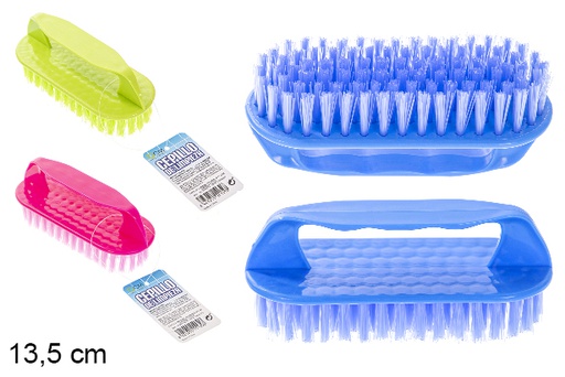 [115269] Cleaning brush with assorted color handle 13,5 cm