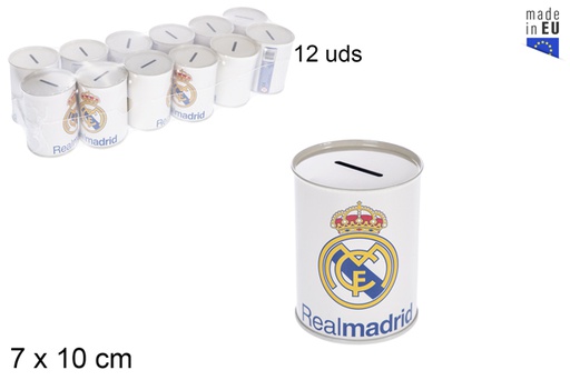 [115302] Cofrinho de metal Real Madrid 7x10 cm