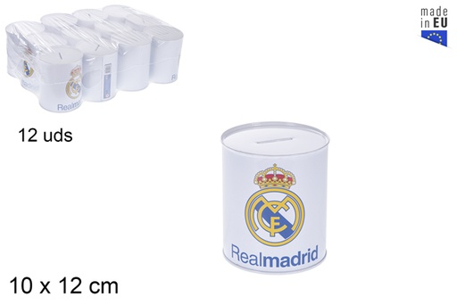 [115303] Cofrinho de metal Real Madrid 10x12 cm