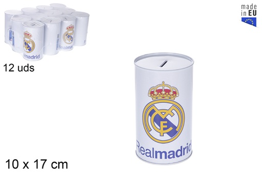 [115304] Cofrinho de metal Real Madrid 10x17 cm