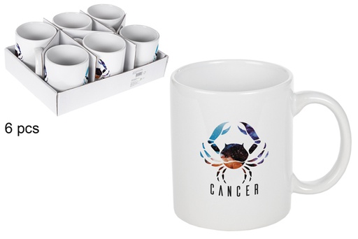 [115316] Caneca de cerâmica branca Cancer