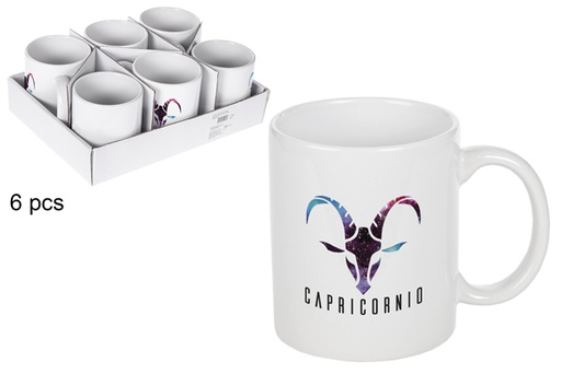 [115318] Tasse en céramique blanche Capricornio