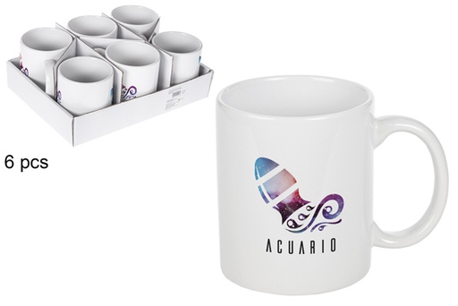 [115321] Taza cerámica blanca Acuario