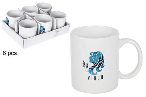 [115322] Caneca de cerâmica branca Virgo