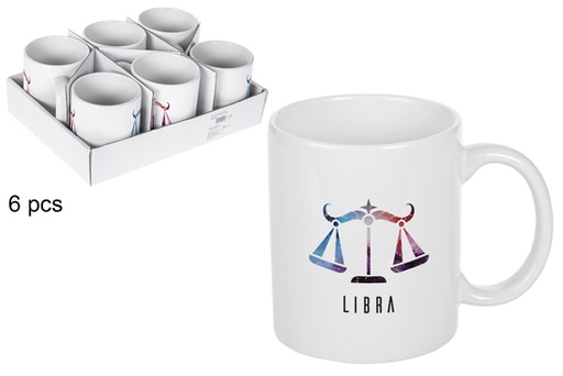 [115323] Taza cerámica blanca Libra