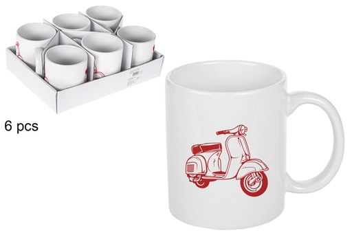 [115326] Taza cerámica vespa roja