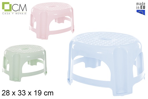 [115342] Plastic stool pastel colors 28x33 cm