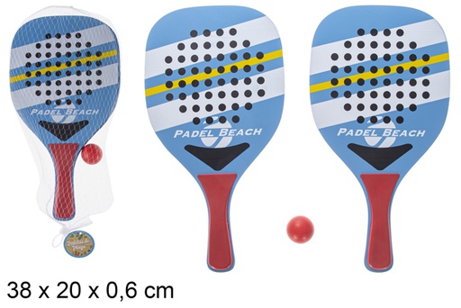 [115502] Rectangular beach racket set decorated Padel Beach