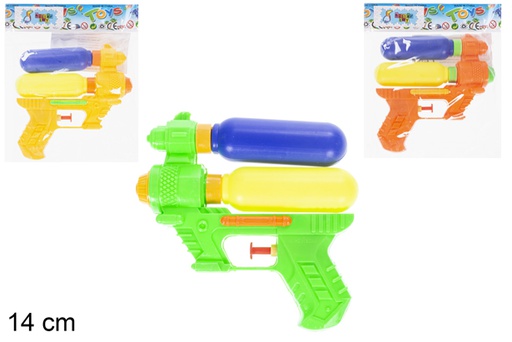 [115568] Pistolet à eau coloré 14 cm