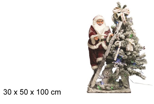 [047937] Papa Noel y árbol 30x50 cm