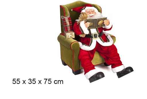[047939] Papa Noel sentado en sillón 55x35 cm