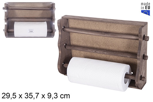 [115617] Kitchen triple roll holder walnut