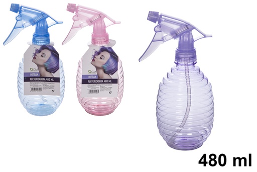 [115643] Garrafa de plástico com pulverizador cores sortidas 480 ml