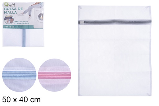 [115652] Mesh bag for laundry with zipper 50x40 cm 