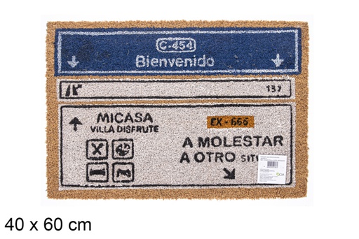 [115692] Coconut doormat Transit signal 40x60 cm