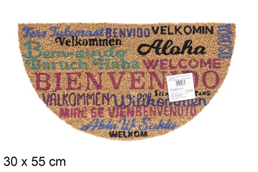 [115696] Coconut welcome crescent doormat 30x55 cm