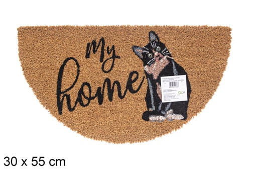 [115705] Coconut doormat Cat my home crescent 30x55 cm