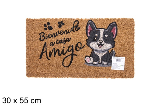 [115721] Capacho Coco Cão amigo 30x55 cm