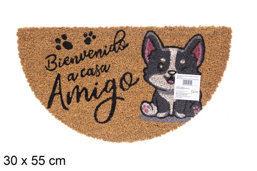 [115722] Coco paillasson Dog friend croissant 30x55 cm
