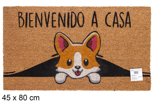 [115723] Capacho de coco Bienvenido a casa 45x80 cm