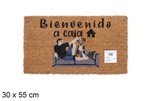 [115731] Felpudo coco Bienvenido a casa sofá 30x55 cm
