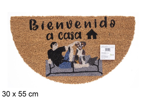 [115732] Coconut doormat Welcome home sofa 30x55 cm