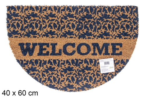 [115735] Felpudo coco Welcome semiluna 40x60 cm