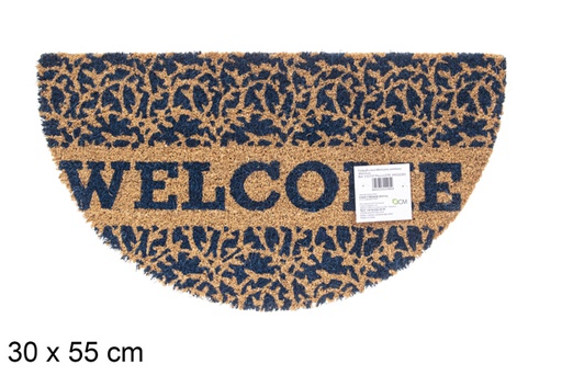 [115737] Paillasson croissant de coco Welcome 30x55 cm