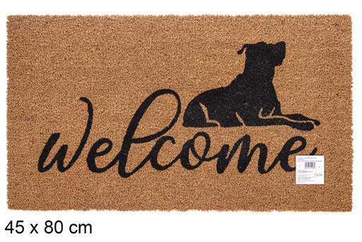 [115738] Welcome dog paillasson coco 45x80 cm