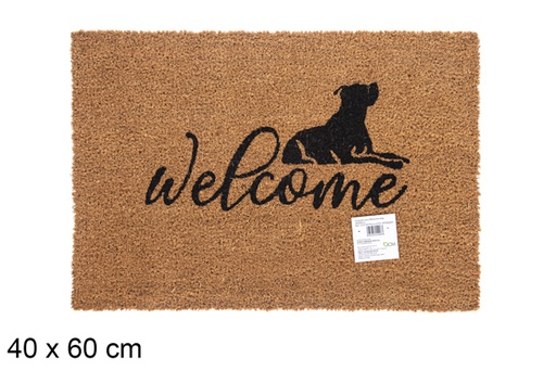 [115739] Felpudo coco Welcome dog 40x60 cm