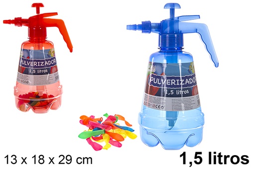 [115754] Bombola spray con 25 palloncini d'acqua 1,50 l.